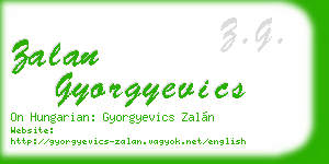 zalan gyorgyevics business card